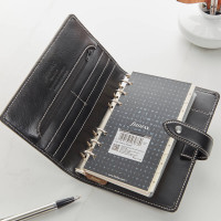 Personalised black filofax