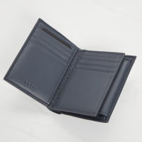 Hugo Boss Classic Grained Card Holder - Navy