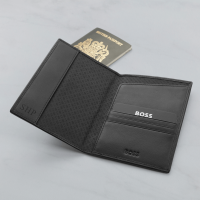 Hugo Boss Classic Smooth Passport Holder - Black