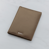 Hugo Boss Classic Smooth Passport Holder - Brown