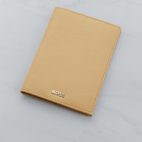 Hugo Boss Classic Grained Passport Holder - Camel