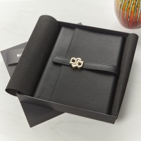 Hugo Boss A5 Folder - Double B Black and Gold
