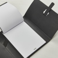 Hugo Boss A5 Folder - Double B Black and Gold