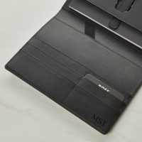 Hugo Boss A5 Folder - Double B Black and Gold