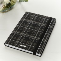 Hugo Boss A5 Checkered Black Lined Notebook