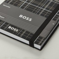 Hugo Boss A5 Checkered Black Lined Notebook