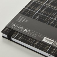 Hugo Boss A5 Checkered Black Lined Notebook