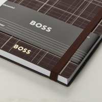 Hugo Boss A5 Checkered Burgandy Lined Notebook