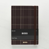Hugo Boss A5 Checkered Burgandy Lined Notebook