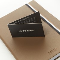 Hugo Boss A5 Iconic Camel Lined Notebook & Loop Camel Rollerball Pen Gift Set