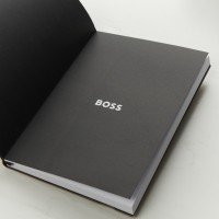Hugo Boss A5 Iconic Camel Lined Notebook & Loop Camel Rollerball Pen Gift Set