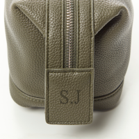 Hugo Boss Classic Khaki Grained Toiletry Bag