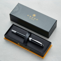 personalised Cross Bailey Medalist Black Fountain Pen