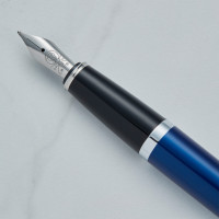 personalised Cross Bailey Medalist Blue Fountain Pen