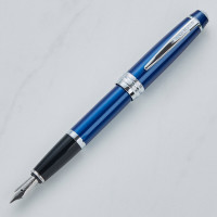 personalised Cross Bailey Medalist Blue Fountain Pen