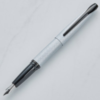 personalised Cross ATX Brushed Metallic Chrome Fountain Pen