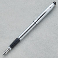 personalised Cross Century II Lustrous Chrome Fountain Pen