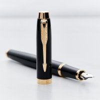 personalised Parker IM Duo Pen Gift Set - Solid Black