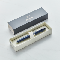 Parker IM Blue Chrome Trim Fountain Pen
