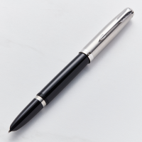 Parker 51 Fountain Pen Black Chrome Trim Pen