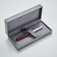 Parker 51 Fountain Pen Burgundy Chrome Trim Pen