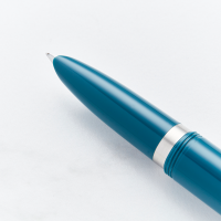 Parker 51 Fountain Pen Teal Blue Chrome Trim Pen