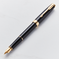 Parker Sonnet Black Gold Trim Fountain Pen