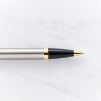 personalised Parker IM Ballpoint Pen Gold Trim