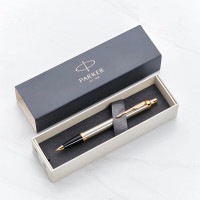 personalised Parker IM Ballpoint Pen Gold Trim