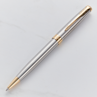 Parker Sonnet Stainless Steel With Gold Trim Ballpoint Pen 