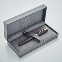 Parker Sonnet Matte Black Gold Trim Rollerball Pen