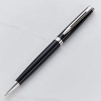 Waterman Hemisphere Black Chrome Trim Ballpoint Pen