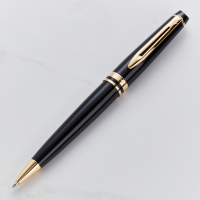  Waterman Expert Black Lacquer Gold Trim Ballpoint Pen