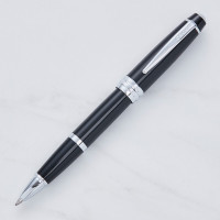 personalised Cross Bailey Black Roller Ball Pen