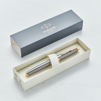 Parker IM Grey Gold Trim Rollerball Pen