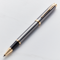 Parker IM Grey Gold Trim Rollerball Pen