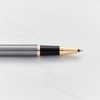 Parker IM Grey Gold Trim Rollerball Pen