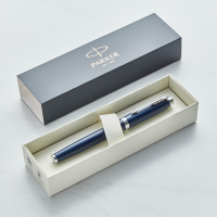 Parker IM Blue Chrome Trim Rollerball Pen