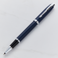 Parker IM Blue Chrome Trim Rollerball Pen