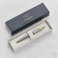 Parker Jotter Grey & Gold Trim Ballpoint Pen