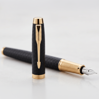 Parker IM Premium Black & Gold Trim Fountain Pen