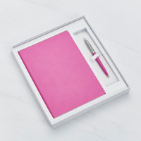 personalised Parker Notebook Gift Set Magenta