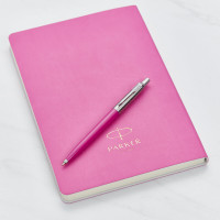 personalised Parker Notebook Gift Set Magenta