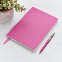 personalised Parker Notebook Gift Set Magenta