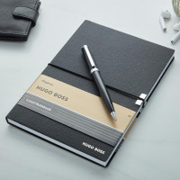 Hugo Boss Set (Ballpoint Pen & Black A5 Note Pad)