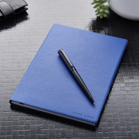 Essential Hugo Boss Lined Notebook Blue