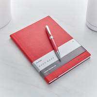 Essential Iconic Hugo Boss Dotted Notebook Red Pen Set