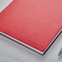 Essential Iconic Hugo Boss Dotted Notebook Red Pen Set