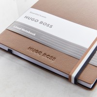 HUGO BOSS Iconic A5 Camel Lined Notebook