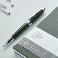 Hugo Boss Dark Green A5 Notebook Set With Ballpoint Pen